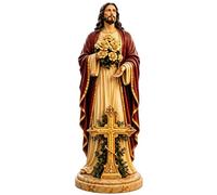 DASHIELL Lumière de Jardin Marie d'Extérieur,Statuette Résine avec Solaire Lumineuse - Sculpture de la Sainte Vierge Marie - pour Pelouse Cour Terrasse Balcon