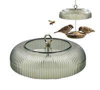 DASHIELL Mangeoire à Oiseaux Pare-Pluie | Protection Dôme Anti-Écureuils | Couvre-Mangeoire pour la Pluie - pour Poteau, Jardin, Terrasse, Balcon, Arbre, Extérieur Hiver Été