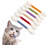DASIAUTOEM Bâtonnets d'herbe à chat, cotons-tiges pour herbe à chat, bâtonnets à mâcher pour chat, jouet interactif pour gros chatons, chatons, dents dentaires