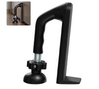 DASIAUTOEM Bloque-porte portable, anti-effraction, dispositif de sécurité portable, anti-effraction, double protection réglable, dispositif de sécurité pour la maison, l'hôtel, les voyages (noir)