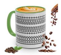 DASIAUTOEM Fuck This Shit - Tasse à café amusante en céramique - 350 ml - Avec message caché - Pour les amateurs de café - Avec anse isolante pour le travail - Vert