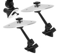 DASIAUTOEM Lot de 2 cymbales d'accident de voiture - Mini batterie de voiture - Ornements d'instruments de musique pour toutes les sorties d'aération de véhicule (argenté)