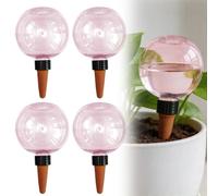 DASIAUTOEM Lot de 4 boules d'irrigation pour plantes, auto-irrigation, boules d'eau pour plantes, irrigation de chambre, balcon et plantes de jardin (rose)