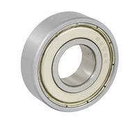 Dasing 15X35X11Mm Blindé Miniature Rainure Profonde Boule Radiale 6202Z Roulement à Billes Argent + Blanc