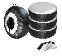 Dasing 4 pièces Housse de pneu, sac de rangement pour roue de secours, sac de transport en polyester, protection pour pneus de voiture, housses de roue pour 4 saisons