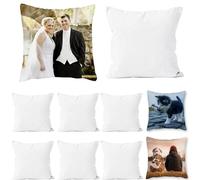 Dasing 40 x 40 cm, Blanc, uni, découpe par Sublimation, Housse de Coussin, Housse de Coussin, Housse de Coussin, Presse de Transfert de Chaleur, Cadeau à Faire soi-même, Lot de 10
