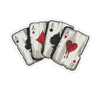 Dasing Autocollant universel pour voiture - Autocollant de poker drôle - Carrosserie - Pour fenêtre - Réfléchissant - Étanche - 16 x 10 cm