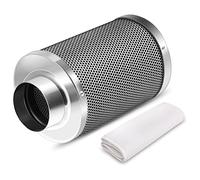 Dasing Contrôle des odeurs à 4 filtres à charbon - Bride réversible - Préfiltre inclus - Kit d'accessoires de nettoyage des odeurs pour les salles de culture