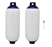 Dasing Lot de 2 garde-boues gonflables en PVC pour bateau - 40 cm x 11 cm - Protection UV - Pare-chocs nervurés pour petit bateau, yacht, petit bateau à voile, bateau