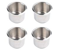 Dasing Lot de 4 porte-gobelets universels en acier inoxydable de 68 x 55 mm pour table de poker, canapé, camping-car, bateau, yacht, voiture