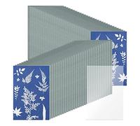 Dasing Lot de 61 feuilles de papier d'impression solaire, kit de papier cyanotype, papier à dessin solaire, sensibilité, impression solaire, papier d'impression naturel (5,9 x 3,9)
