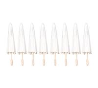 Dasing Lot de 8 parasols en papier pour mariage, cadeaux, 40 cm, en bambou, pour décoration de table de fête nuptiale, accessoires de photo