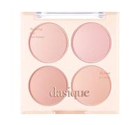 dasique Blending Mood Cheek #09 Amande Vanille | 4 nuances mélangeables en poudre légère et lisse | Végétalien | Rougir