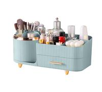 DASITON Organisateur Maquillage Rotatif à 360°, Rangement Pinceaux Maquillage avec Tiroirs, Rangement Skincare de Grande Capacité, Rangement Cosmétique pour Coiffeuse, Salle de Bain et Chambre(Vert)