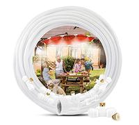 DASJD Brumisateur Extérieur, 6/9/12/15/18 m Kits d'irrigation Système de Brumisation, Idéal pour Parasol, Gazebo, Piscine, Serre, Jardin,Blanc,12m/39.4ft