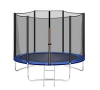 DASJD Filet de SéCurité pour Trampolines, ø 183 Cm, Filet de Trampoline RéSistant Aux UV, Filet de Remplacement pour Trampolines, Filet Rond avec EntréE ZippéE,Noir,6 FT 6 Rods