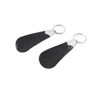 DASJKDI 10cm facile à transporter chausse-pied noir en métal acier inoxydable Portable mode Mini cornes de chaussures accessoires porte-clés pour Bottes et Chaussures(Black)