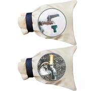 DASJKDI 2 pièces Hiver extérieur Jardin Robinet Chaussettes Robinet Couverture Anti Gel Isolation Protection Robinet Miser for Hiver isolé pour Jardin(White)