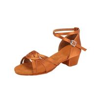 DASJKDI Chaussures de danse latine à talons bas for enfants, vente en gros, for filles pour Femme pour Jazz/Latin/Standard/Rumba(Ivory,35)