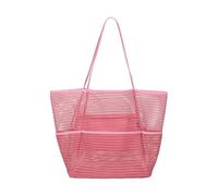 DASJKDI Sac de plage d'été multi-poches for serviettes, sac à main de voyage en, organisateur de, sac de rangement imperméable for sous-vêtements et natation pour vacances d'été(Pink)