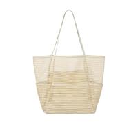 DASJKDI Sac de plage d'été multi-poches for serviettes, sac à main de voyage en sturdy, organisateur de, sac de rangement de sous-vêtements imperméable for la natation pour vacances d'été(White)