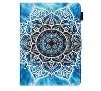 DasKAn Coque en Cuir pour iPad Mini 1/2/3/4/5 2019, Auto Réveil/Veille Folio Magnétique à Rabat Housse de Protection avec Porte Carte Stand Portefeuille Étui de Tablette,Mandala Fleur#1