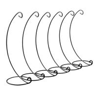 DaskFire Lot de 6 présentoirs de décorations de 33 cm pour grands travaux manuels, support de boule de sorcière en verre lourd, grande décoration de Noël, Halloween, crochet de suspension, pot de