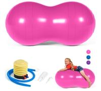 DASKING Ballon Cacahuete pour Enfant, 90x45cm Anti éClatement Boule Exercice Ballon Yoga avec Pompe, Balle CacahuèTe Gym pour Accouchement, Autisme Physio ThéRapie Sensorielle Chiens, Enfants