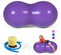 DASKING Ballon Cacahuete pour Enfant, 90x45cm Anti éClatement Boule Exercice Ballon Yoga avec Pompe, Balle CacahuèTe Gym pour Accouchement, Autisme Physio ThéRapie Sensorielle Chiens, Enfants