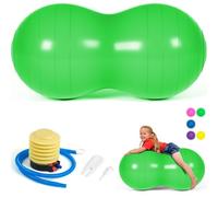 DASKING Ballon de gymnastique en cacahuète pour enfant - 90 x 45 cm - Anti-éclatement - Avec pompe à air - Qualité de gym - Pour naissance, autisme, physiothérapie sensorielle