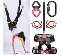 DASKING Bungee Fitness Kit, Fun 4D Aerial Yoga Dance Sangle de Suspension, Solide Harnais Bungee Fitness Cord, Yoga Volant Corde, Professional Bungee-Fitness pour La Maison Hommes et Femme