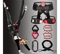 DASKING Bungee Fitness Kit, Fun 4D Aerial Yoga Dance Sangle de Suspension, Solide Harnais Voler Cord, Yoga Volant Corde, Professional Bungee-Fitness pour La Maison Hommes et Femme