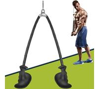 DASKING Ergonomique Corde Triceps, Anti-Slip Attachements Musculation Pull Down Tendeur LAT CâBle Machine Attachment, Rubber Grip pour Exercices Triceps, EntraîNement Musculaire