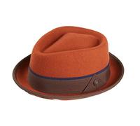 DASMARCA Chapeau rétro en feutre pour homme Motif couronne de diamants Bruno, cuivré, S
