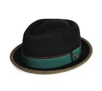DASMARCA-Collection Hiver-Chapeau de Feutre Porkpie Noir/Vert-Edward-M