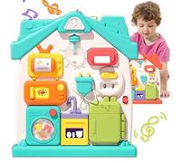 Dasnialer Busy Board Montessori âge 1 an Bébé Jouets Montessori Busy Board 1 2 3 Ans en 8 en 1 Tableau Activité Sensoriel Parcours Motricité Bébé Jeux Educatif Enfant Jouet Enfant pour (Vert)