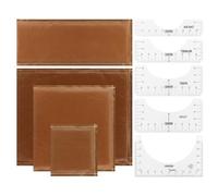 DASNTERED Chaleur Pression Oreillers Lot 9, 4 Tailles, Transfert Chaleur, 5 Règles T-shirt Vinyl, Impression Sublimation Thermique (marron)