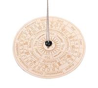 DASNTERED Tableau de Pendule en Étoile, Tableau de Pendule en Bois pour Radiesthésie et Divination, Tableau Gravée avec Collier en Cristal, Kit de Fournitures pour Divination Métaphysique pour