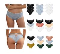 Dasongff 3 Pcs Culotte en Dentelle pour Femmes, Lot String Femme Sexy Chic, Slip Sexy Coquine Hot Tanga, sous-Vêtements Doux Taille Basse Culottes Pas Cher Ficelle Strings Shorty Feminins
