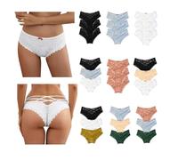 Dasongff 3 Pcs Culotte en Dentelle pour Femmes, Lot String Femme Sexy Chic, Slip Sexy Coquine Hot Tanga, sous-Vêtements Doux Taille Basse Culottes Pas Cher Ficelle Strings Shorty Feminins