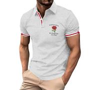 Dasongff 3D Poloshirt Homme Chevalier De Saint-Georges Classique T Shirt à Manches Courtes Col Boutonné Respirant Léger pour St Georges Day Fête Tennis Golf Business Travail, Grandes Tailles