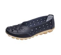 Dasongff Ballerines Femme Petit Talon Confortable Ballerine Plates Bout Fermé Chaussures à Enfiler Pied Large Chaussures Travail Antidérapant Maille Respirant Slip-ins et Semelle Souple