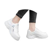 Dasongff Baskets Mode Femme Bottes de Basket pour Marcher avec Plateforme à Fermeture Autoagrippante Baskets Casual en Similicuir Pas Cher
