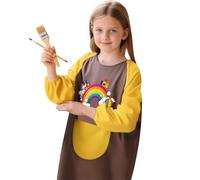 Dasongff Blouse Peinture Enfant 2-12 Ans, Tablier Imperméable Tablier Manches Longues Enfant avec Poches pour Peinture, Faire Cuire Un gâteau, Cuisiner