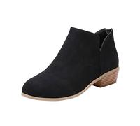 Dasongff Bottes Courtes Talons Chunky à Mesh Respirant Chaussure Femme Chic Hiver Bottines Femme Talon Carré Boots Chelsea Rétro Décontractée Bottines Femme Talon Compensé Mules Femme été Confortable