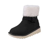 Dasongff Bottes de Neige D'Hiver Pour Femmes, Bottines Chaudes Doublées de Fourrure, Bottes Courtes Confortables, Antidérapantes et Imperméables Pour L'Extérieur Pas Cher