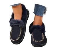 Dasongff Bottes De Neige Mocassins Pour Femmes Bottes D'Hiver Chaudes Bottines Chaussures D'ExtéRieur DoubléEs De Fourrure Pour Femmes Pantoufles