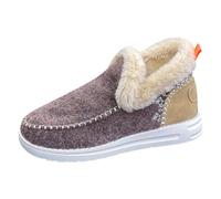 Dasongff Bottes De Neige Mocassins Pour Femmes Pantoufles Bottes D'Hiver Chaudes Bottines Chaussures D'ExtéRieur DoubléEs De Fourrure Pour Femmes Pas Cher