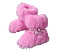 Dasongff Bottes D'Hiver en Fausse Fourrure Pour Femmes Bottes Mi-Mollet Douillettes et Moelleuses Bottines Doublées de Fourrure Chaude pour Fête Vacances Cocktail Party Clubbing Nuit Mariage