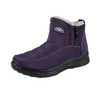 Dasongff Bottes d'hiver Larges pour Femme Hommes Diabétiques Bottines Imperméable avec Doublure Chaude Antidérapant Chaussures Boots de Neige pour Pieds Enflés